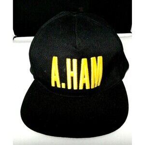 Hamilton (Broadway Musical) A. Ham Raised Stitch Flat Bill  Snapback Cap a